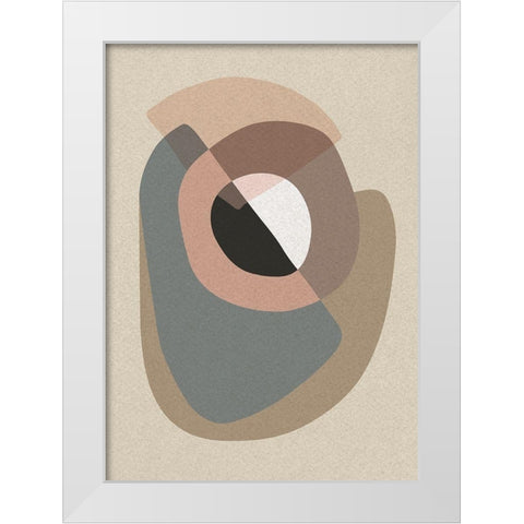 Workup 5 White Modern Wood Framed Art Print by Design Fabrikken