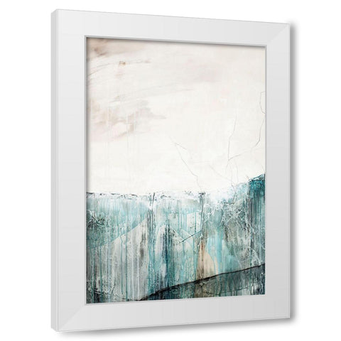 Balance White Modern Wood Framed Art Print by Design Fabrikken