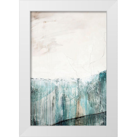 Balance White Modern Wood Framed Art Print by Design Fabrikken