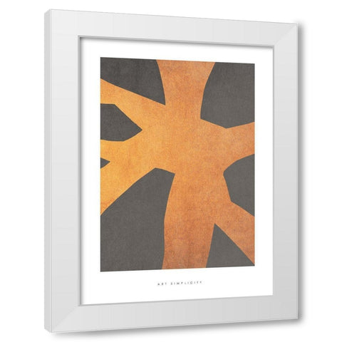 Art Simplicity 2 White Modern Wood Framed Art Print by Design Fabrikken