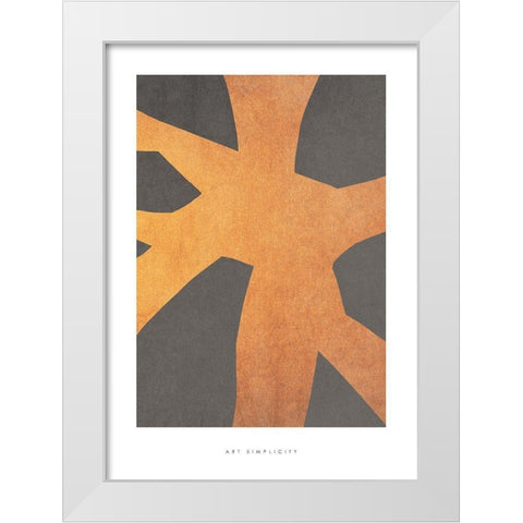 Art Simplicity 2 White Modern Wood Framed Art Print by Design Fabrikken