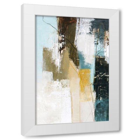 Mingle 2 White Modern Wood Framed Art Print by Design Fabrikken