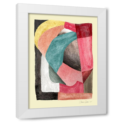 Compose White Modern Wood Framed Art Print by Design Fabrikken