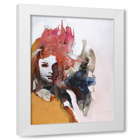 Colorful Life 2 White Modern Wood Framed Art Print by Design Fabrikken