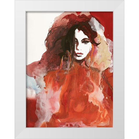 Colorful Life 3 White Modern Wood Framed Art Print by Design Fabrikken