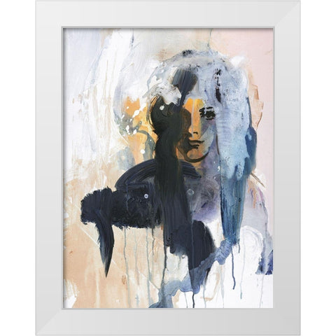 Colorful Life 4 White Modern Wood Framed Art Print by Design Fabrikken