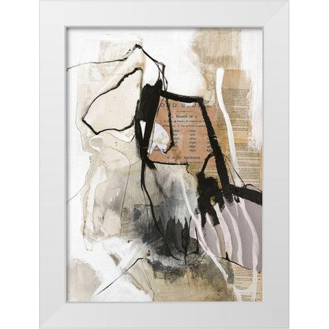 Clipping White Modern Wood Framed Art Print by Design Fabrikken