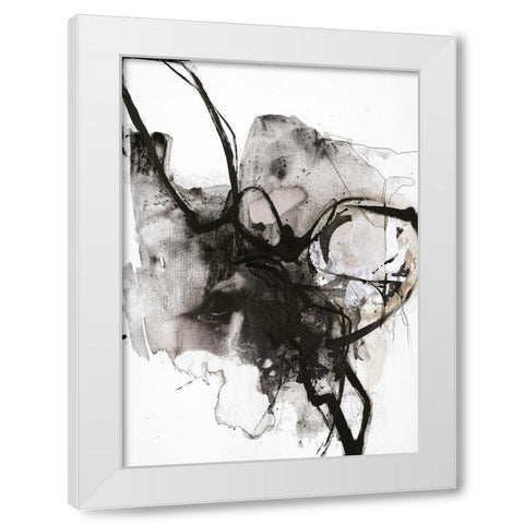 Sculpt White Modern Wood Framed Art Print by Design Fabrikken