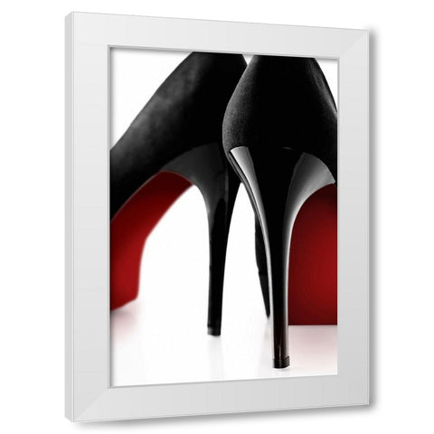 Fashion Red 1 White Modern Wood Framed Art Print by Design Fabrikken