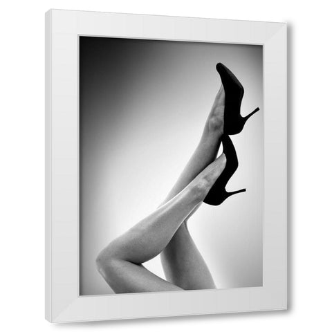 Fashion Red 3 White Modern Wood Framed Art Print by Design Fabrikken