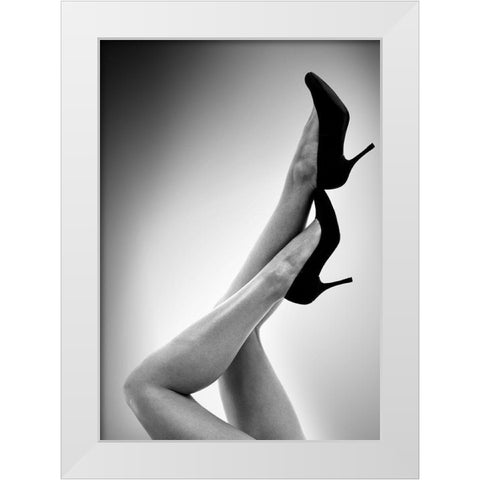 Fashion Red 3 White Modern Wood Framed Art Print by Design Fabrikken