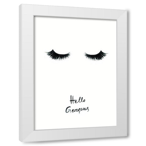 Couture 8 White Modern Wood Framed Art Print by Design Fabrikken