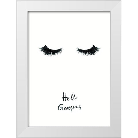 Couture 8 White Modern Wood Framed Art Print by Design Fabrikken