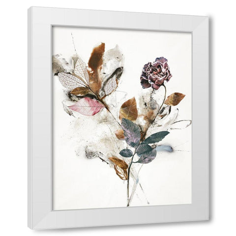 Playing Flower 1 White Modern Wood Framed Art Print by Design Fabrikken