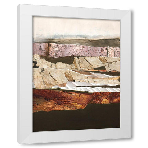 Element Earth White Modern Wood Framed Art Print by Design Fabrikken