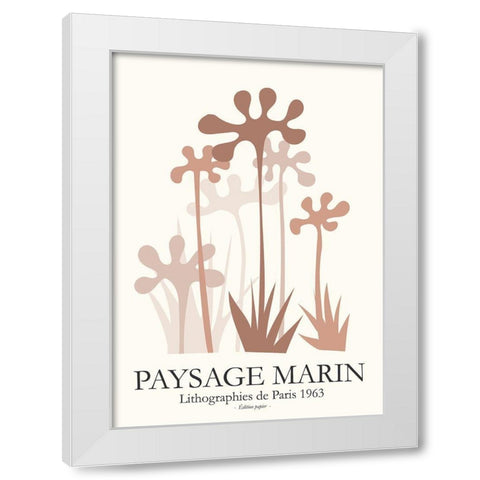 Seascapes 3 White Modern Wood Framed Art Print by Design Fabrikken