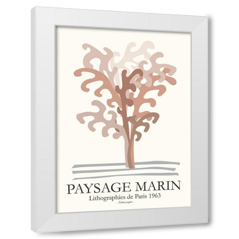 Seascapes 4 White Modern Wood Framed Art Print by Design Fabrikken