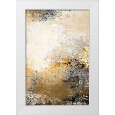 Milestone 1 White Modern Wood Framed Art Print by Design Fabrikken