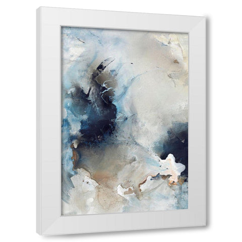 Still Water 5 White Modern Wood Framed Art Print by Design Fabrikken