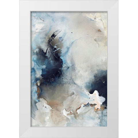 Still Water 5 White Modern Wood Framed Art Print by Design Fabrikken