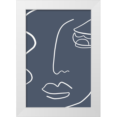 Moments 3 White Modern Wood Framed Art Print by Design Fabrikken