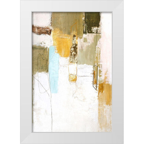 Mingle 3 White Modern Wood Framed Art Print by Design Fabrikken