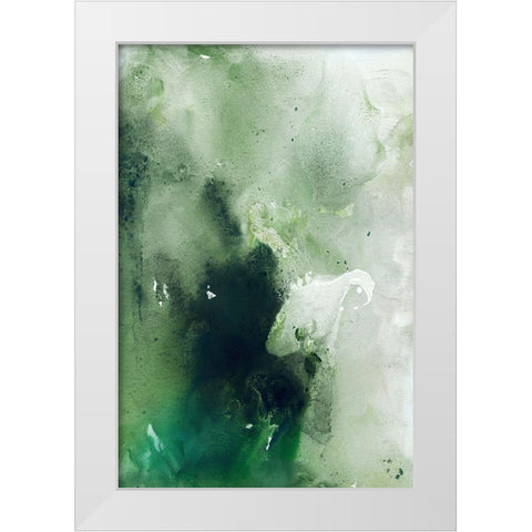 Still Water 8 White Modern Wood Framed Art Print by Design Fabrikken