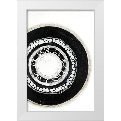 Circuli 1 White Modern Wood Framed Art Print by Design Fabrikken