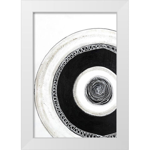 Circuli 2 White Modern Wood Framed Art Print by Design Fabrikken