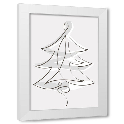 Merry Christmas 2 White Modern Wood Framed Art Print by Design Fabrikken