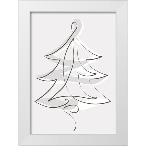 Merry Christmas 2 White Modern Wood Framed Art Print by Design Fabrikken
