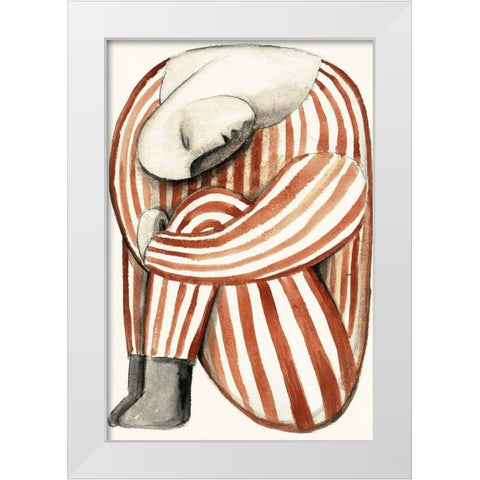 Unforgiven White Modern Wood Framed Art Print by Design Fabrikken