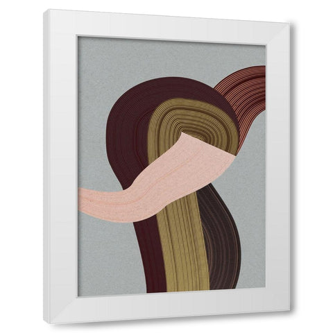 Fibers 4 White Modern Wood Framed Art Print by Design Fabrikken
