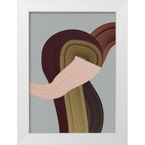 Fibers 4 White Modern Wood Framed Art Print by Design Fabrikken