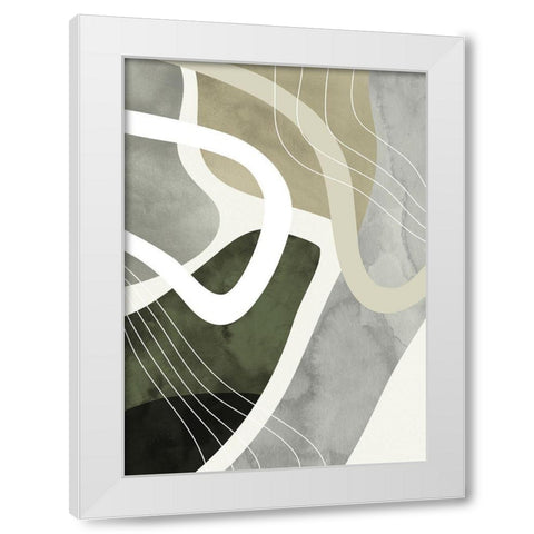 Acrobat 1 White Modern Wood Framed Art Print by Design Fabrikken