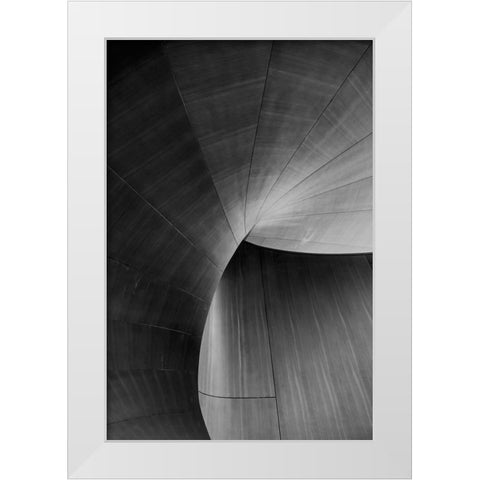Architecture White Modern Wood Framed Art Print by Design Fabrikken