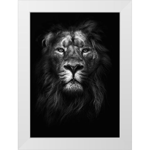 King of Kings White Modern Wood Framed Art Print by Design Fabrikken