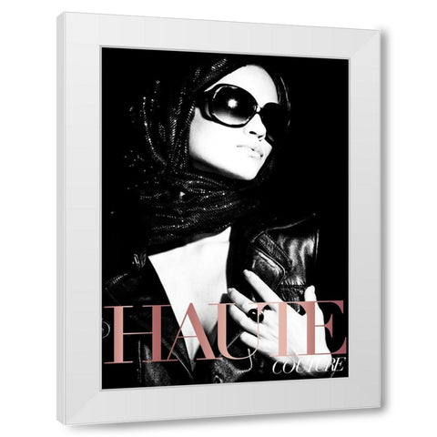 Couture 1 White Modern Wood Framed Art Print by Design Fabrikken