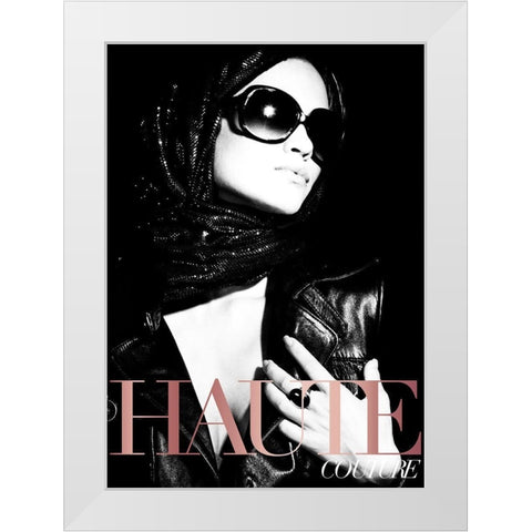 Couture 1 White Modern Wood Framed Art Print by Design Fabrikken