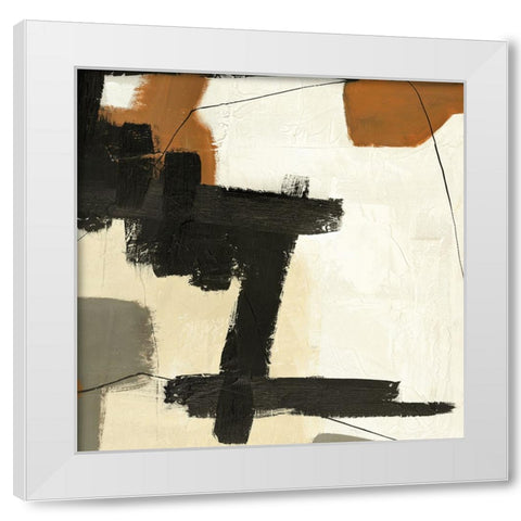 Climbing Up White Modern Wood Framed Art Print by Design Fabrikken
