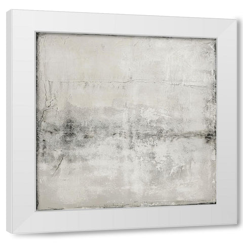 Forever White Modern Wood Framed Art Print by Design Fabrikken