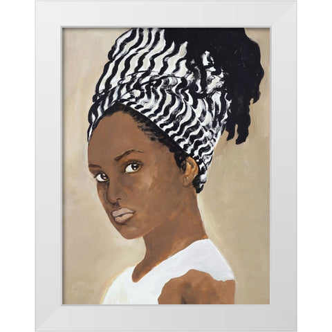 Inspired White Modern Wood Framed Art Print by Design Fabrikken