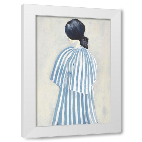 Intuition White Modern Wood Framed Art Print by Design Fabrikken