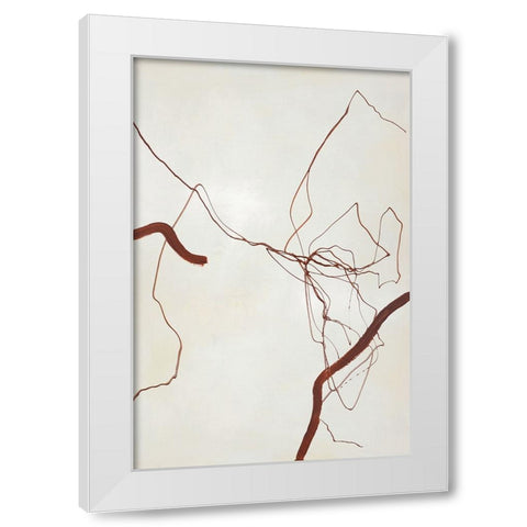 New Level White Modern Wood Framed Art Print by Design Fabrikken