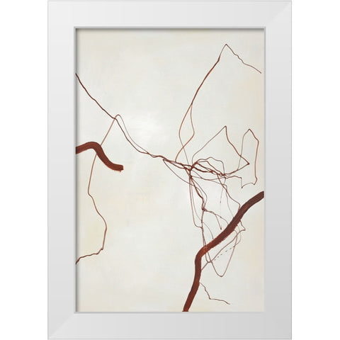 New Level White Modern Wood Framed Art Print by Design Fabrikken