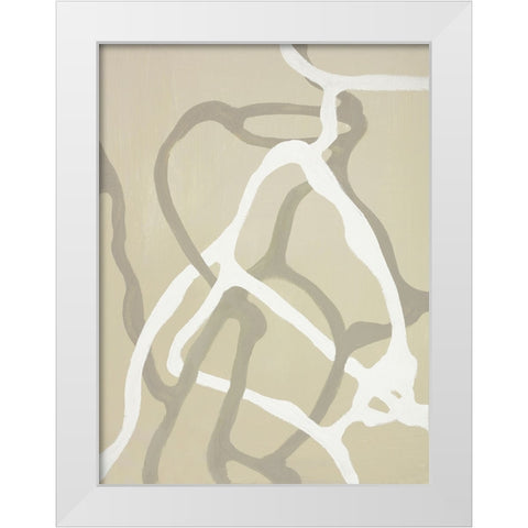 Vintage Vibe White Modern Wood Framed Art Print by Design Fabrikken