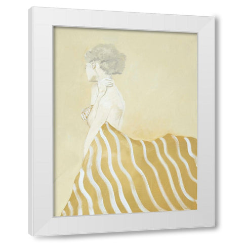 Wherever You Are White Modern Wood Framed Art Print by Design Fabrikken