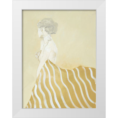 Wherever You Are White Modern Wood Framed Art Print by Design Fabrikken