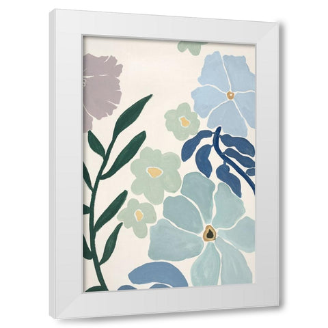 This Season 1 White Modern Wood Framed Art Print by Design Fabrikken