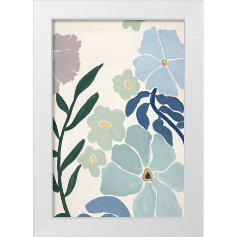 This Season 1 White Modern Wood Framed Art Print by Design Fabrikken